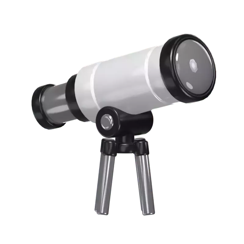 3D Telescope Model Exploring Celestial Horizons 3D Graphic