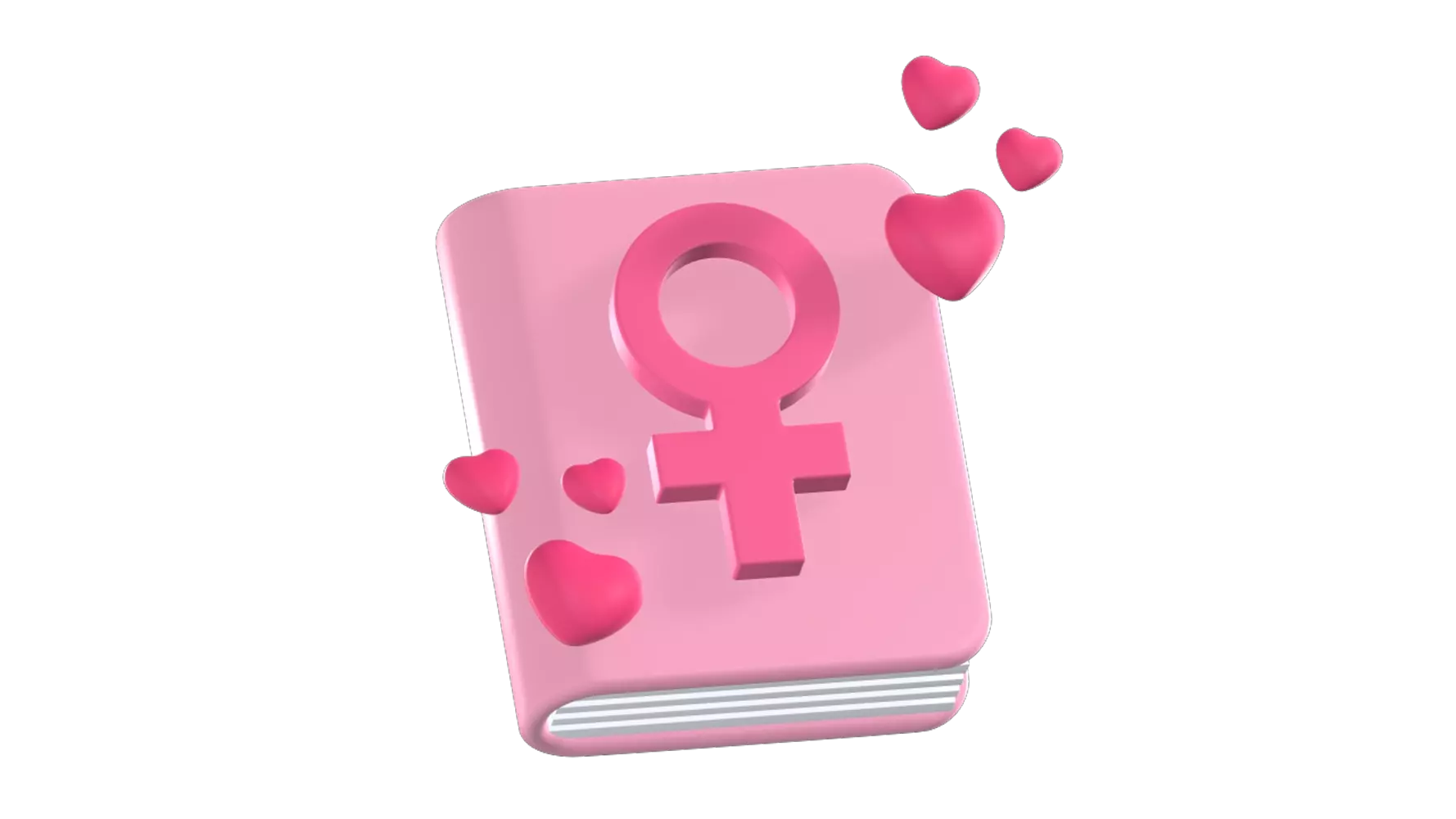 Women's Day Book 3D Graphic