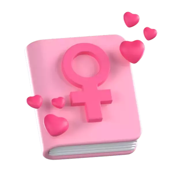 Women's Day Book 3D Graphic
