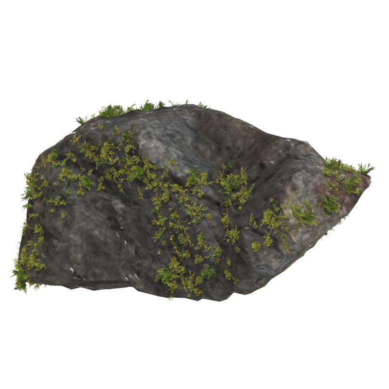 Mossy Rock 3D Modell für die Wildnis