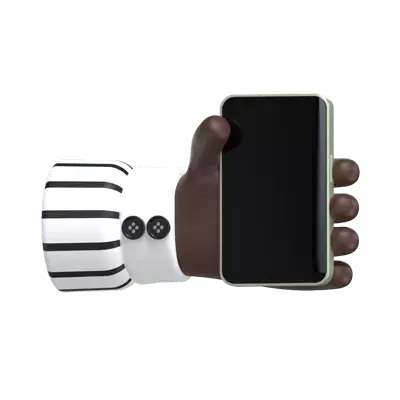 Hand Hold Phone 3D Graphic