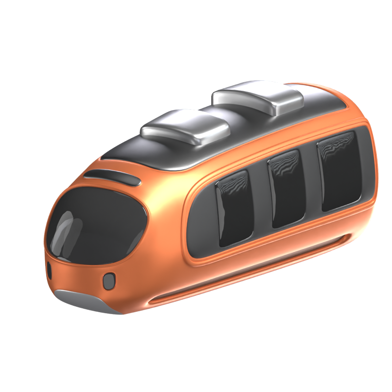 Commuter Rail Train 3D Icon Model 3D Graphic