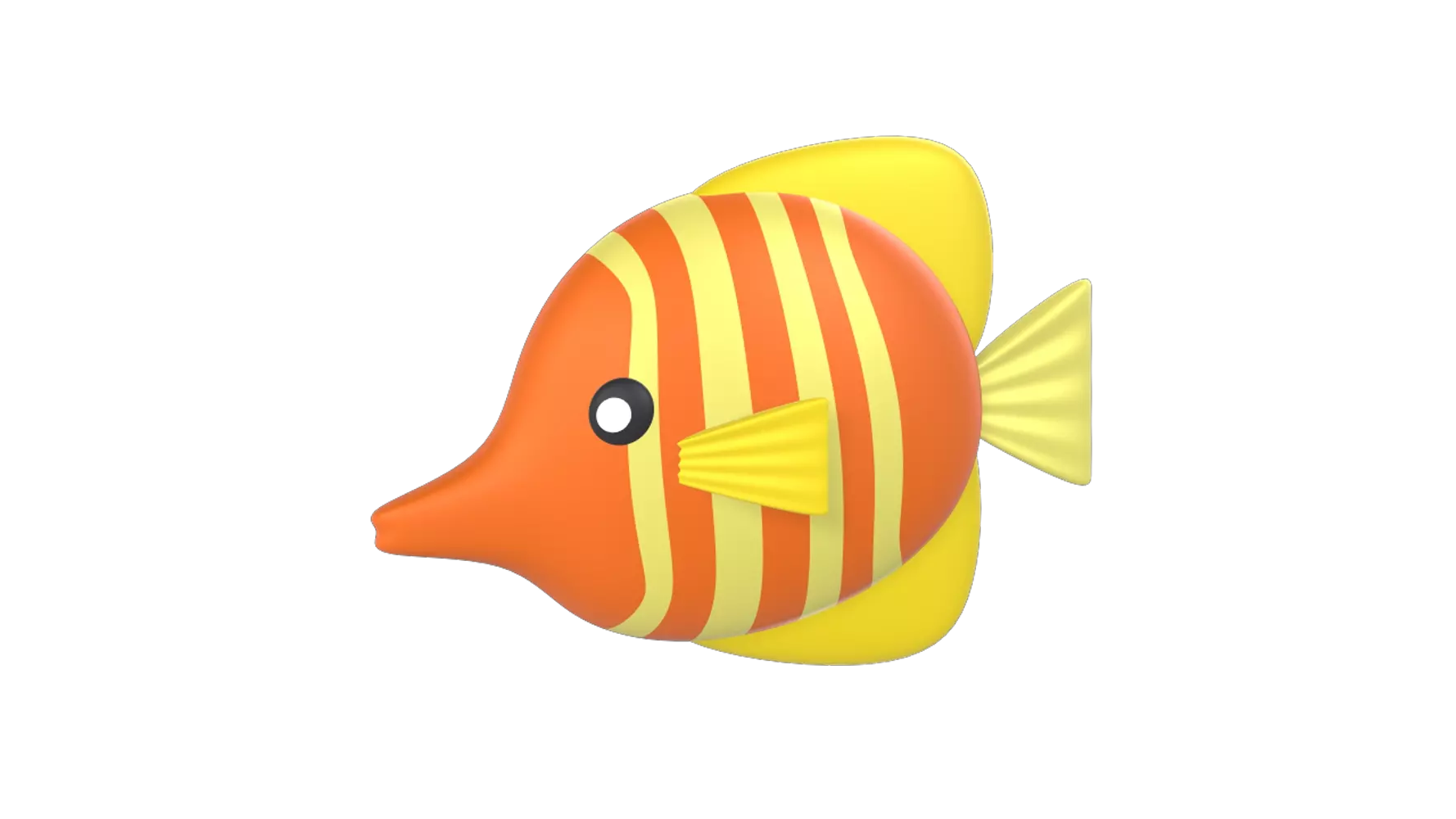 Butterfly Fish 3D Graphic