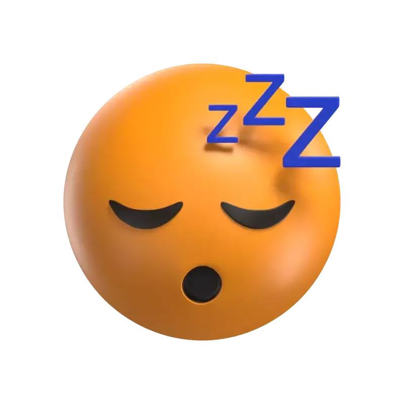 Sleeping Face 3D Emoticon 3D Graphic