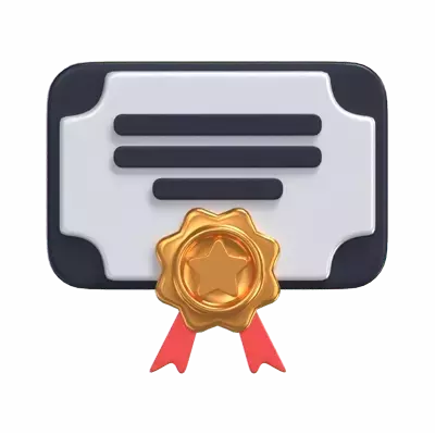 Certificate 3D Graphic