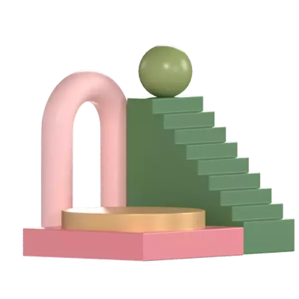 Podium Arc With Stairs 3d model--44b586a3-4a6e-415e-aef8-30478d77335a