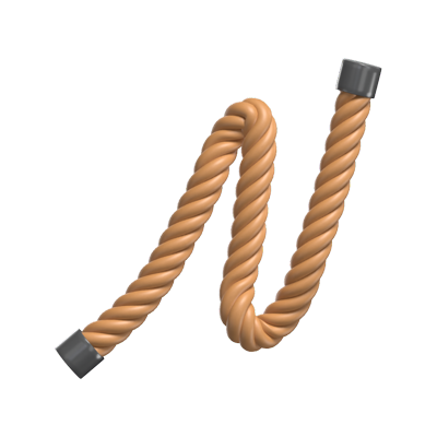 N  Letter 3D Shape Rope Text 3D Graphic