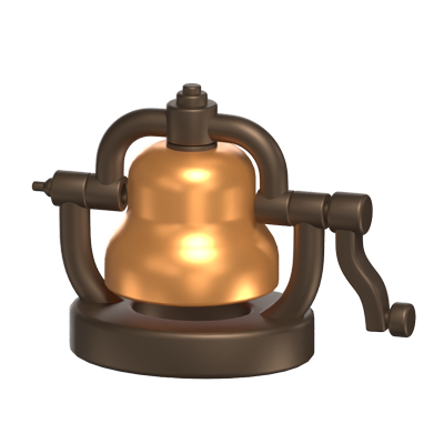 Train Bell With Handle 3D Icon 3D Graphic