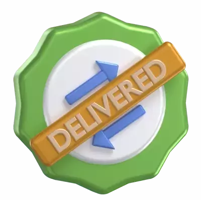 Delivered Status 3D Graphic