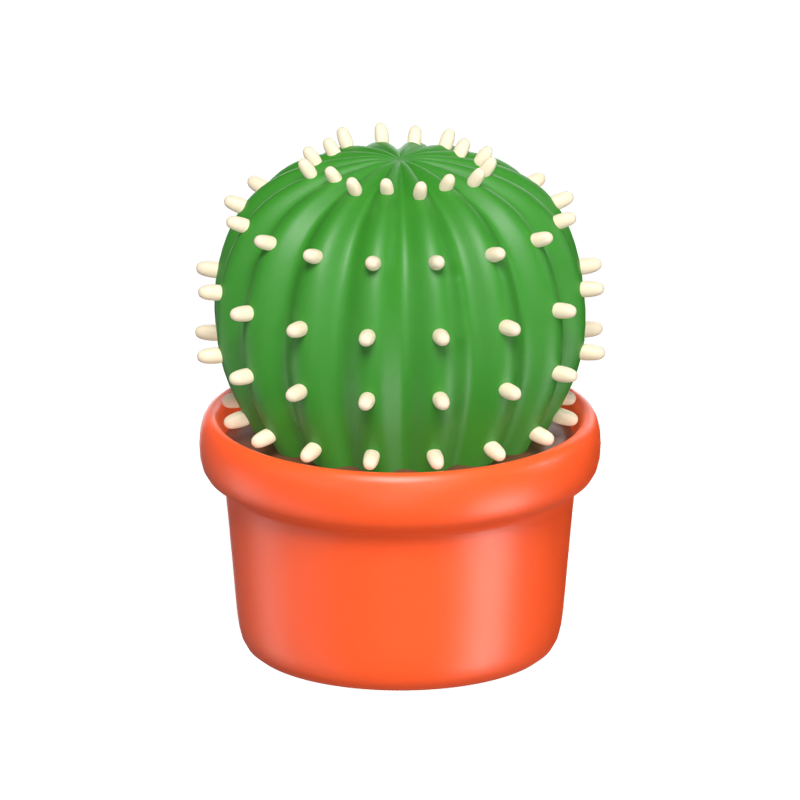 Cactus En Maceta Modelo 3D Para Trabajo De Oficina