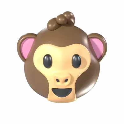 Monkey Face 3D Graphic