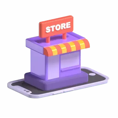 Ecommerce Store 3D Illustration