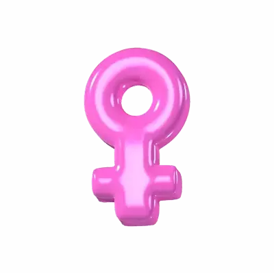 Female Symbol Balloon 3D Graphic