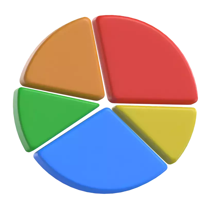 スライス・パイの図 3D Graphic