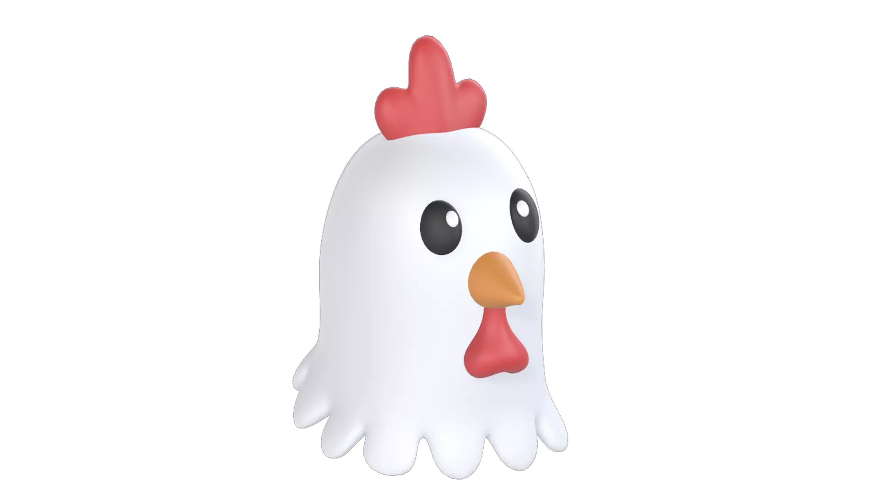 Chicken Head 3D Graphic
