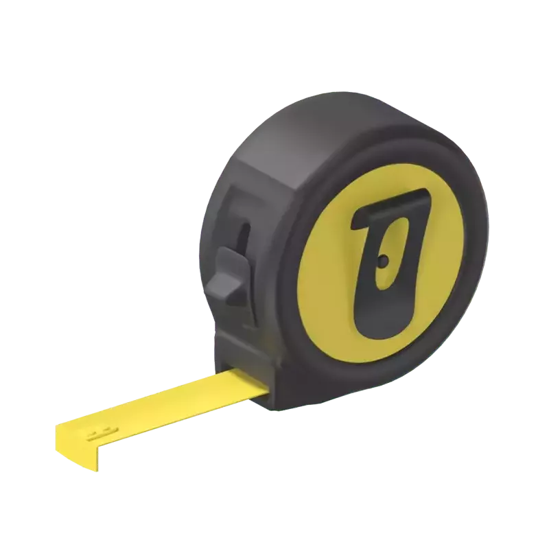 Tape Measure 3D Graphic