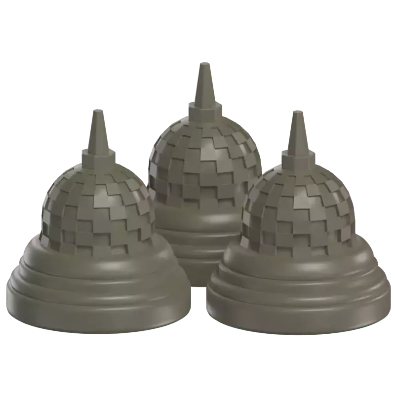 Borobudur Temple 3D Graphic