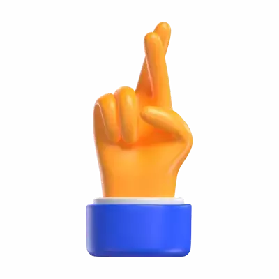 Fingers Crossed 3D Graphic