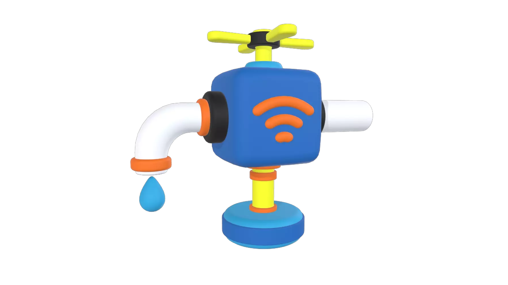 Smart Water Tap 3D Graphic