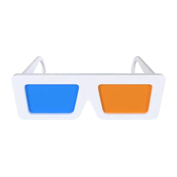 3D Glasses 3D Graphic