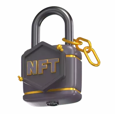 NFT Lock 3D Graphic