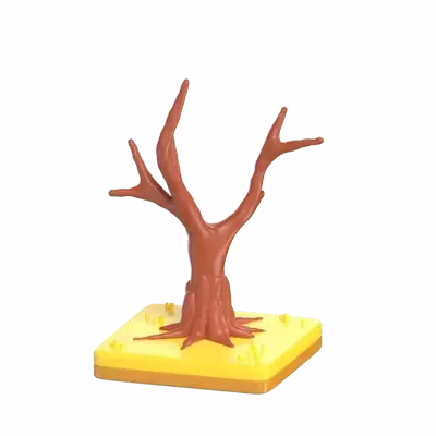Dry Tree 3D Graphic