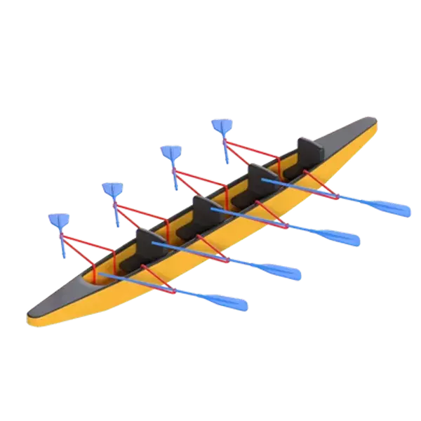 Rowing 3D Graphic