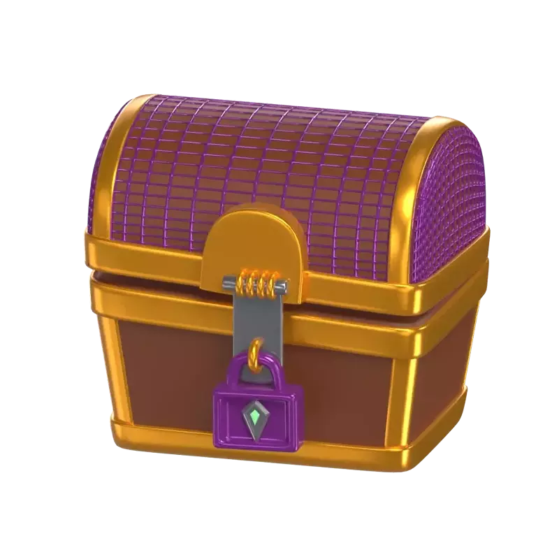 Treasure Chest 3D Graphic