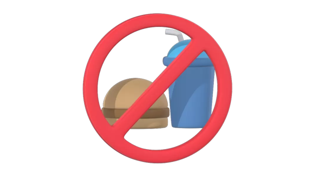 No Food 3D Graphic