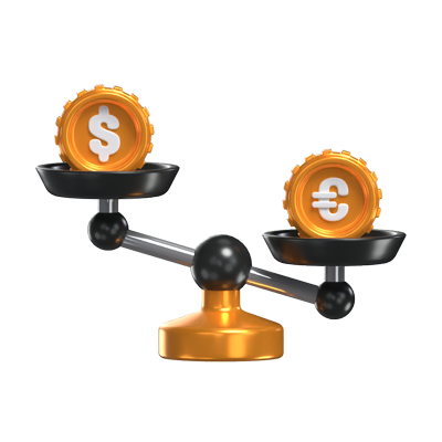 Balancing Equity Weighing Financial Fairness On A 3D Scale 3D Graphic