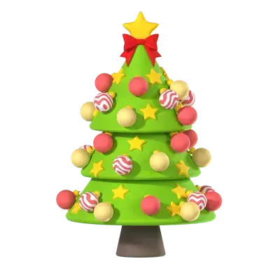 Christmas Tree 3D Graphic