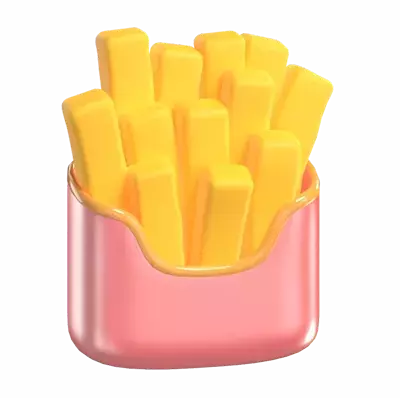 French Fries 3D Graphic