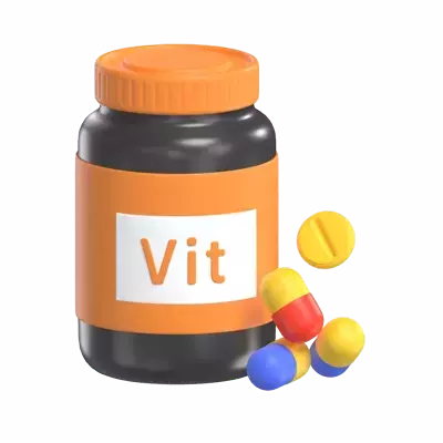 Vitamin Pills 3D Graphic