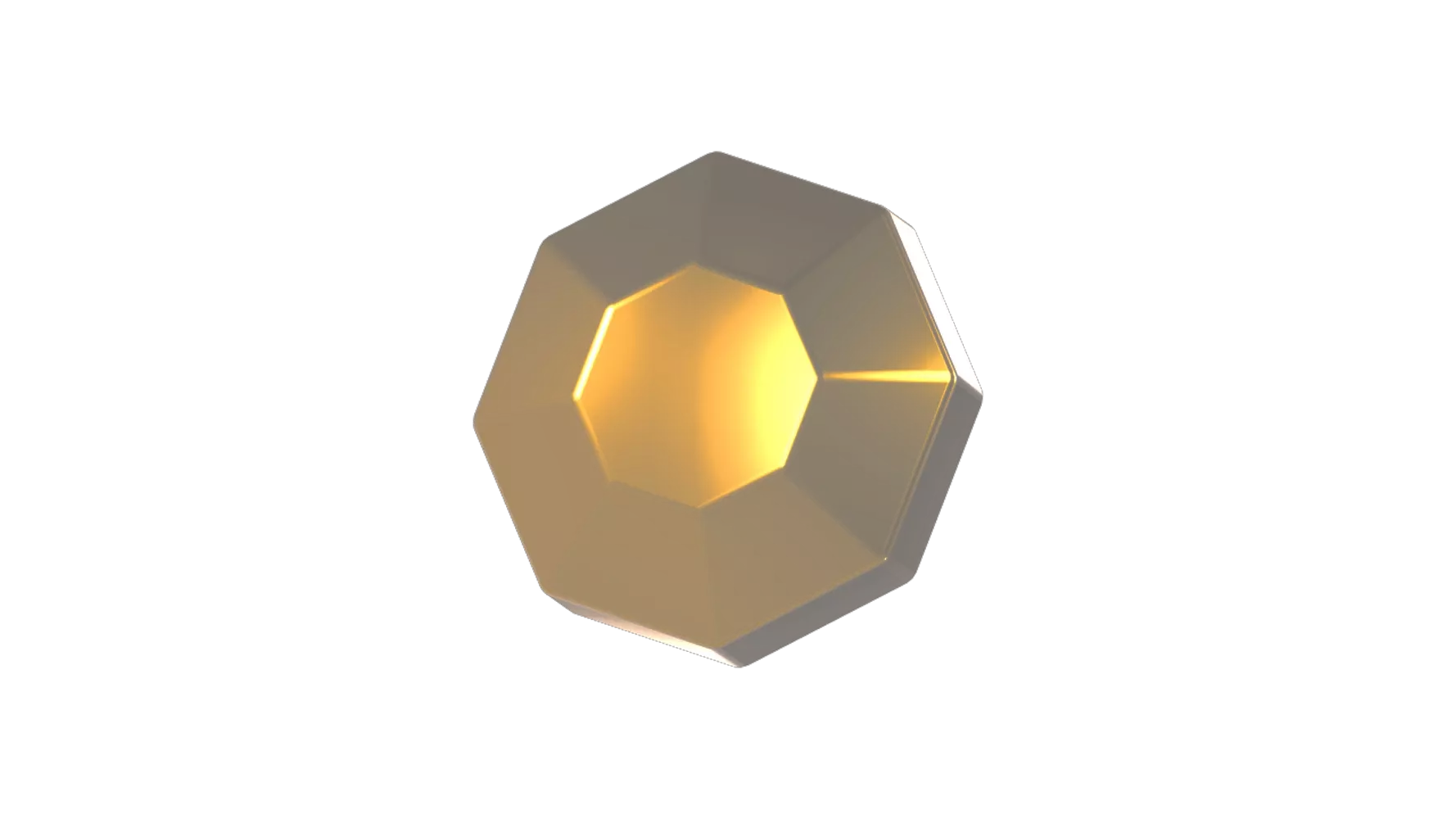 Achteckiger Diamant 3D Graphic