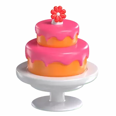 Wedding Cake 3D Graphic