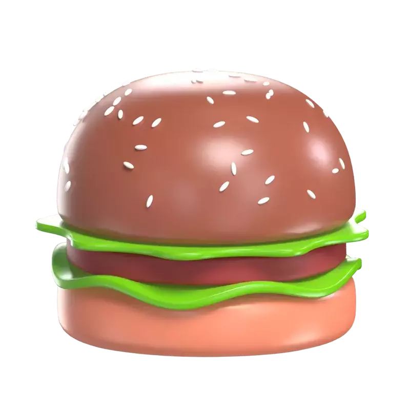 Burger 3D Graphic