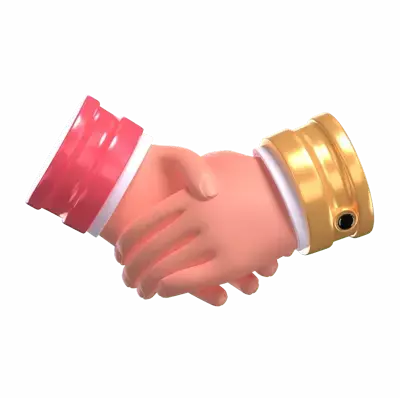 3D Handshake Model Unity in Gesture 3D Graphic