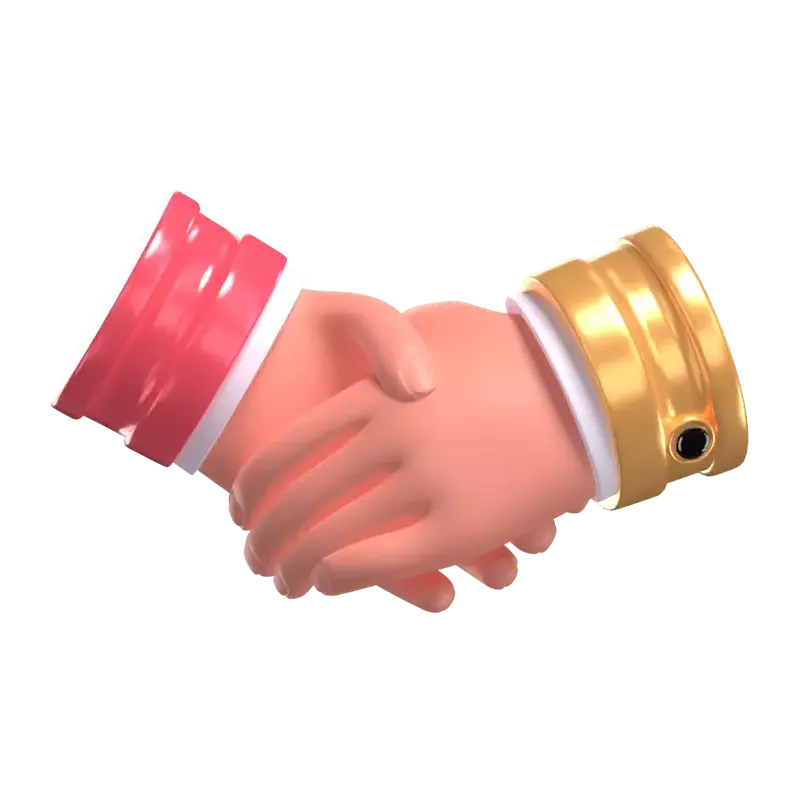 3D Handshake Model Unity in Gesture 3D Graphic