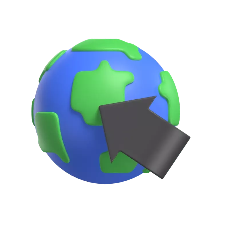 Migration Arrow Through Earth 3D Icon Model 3D Graphic