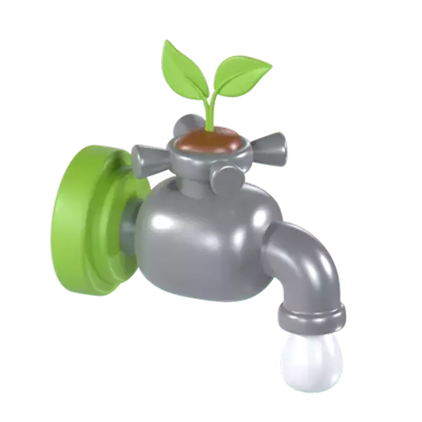 Save Water 3D Graphic