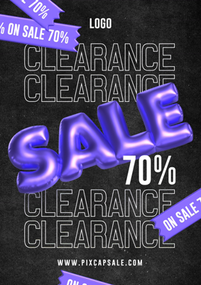 Clearance Sale 70% Dark Themed With Inflated Text 3D Template