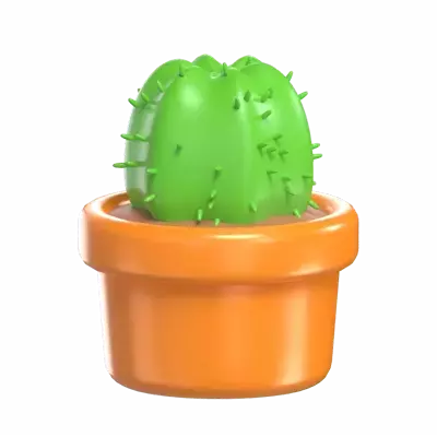 maceta de cactus 3D Graphic