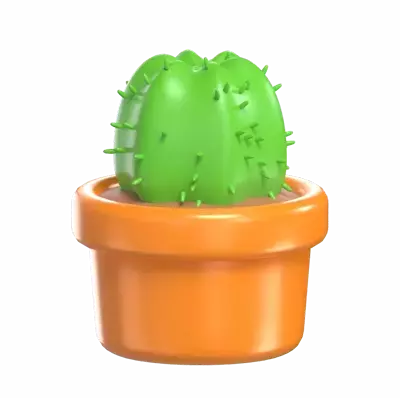 Cactus Pot 3D Graphic