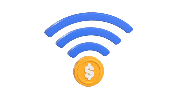 Wireless Money 3D Graphic