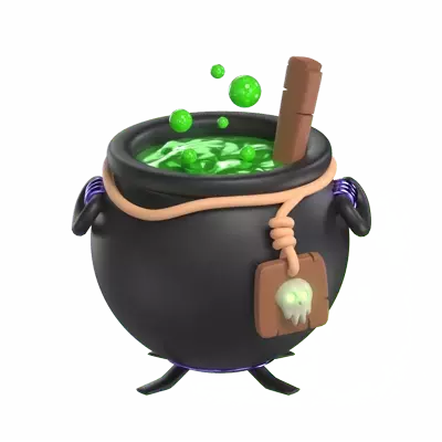 Cauldron Pot 3D Graphic