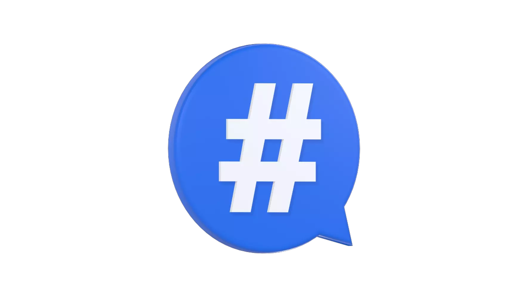 Hashtag Chat 3D Graphic