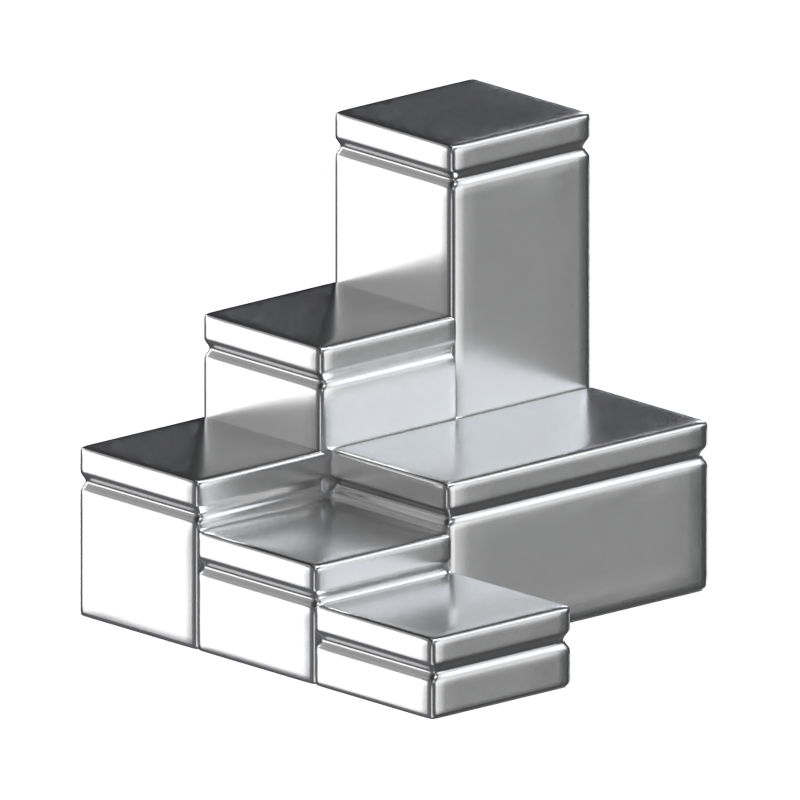 3D Podium  Magnificent Square Shaped  3D Graphic