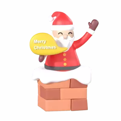 Santa Claus 3D Graphic