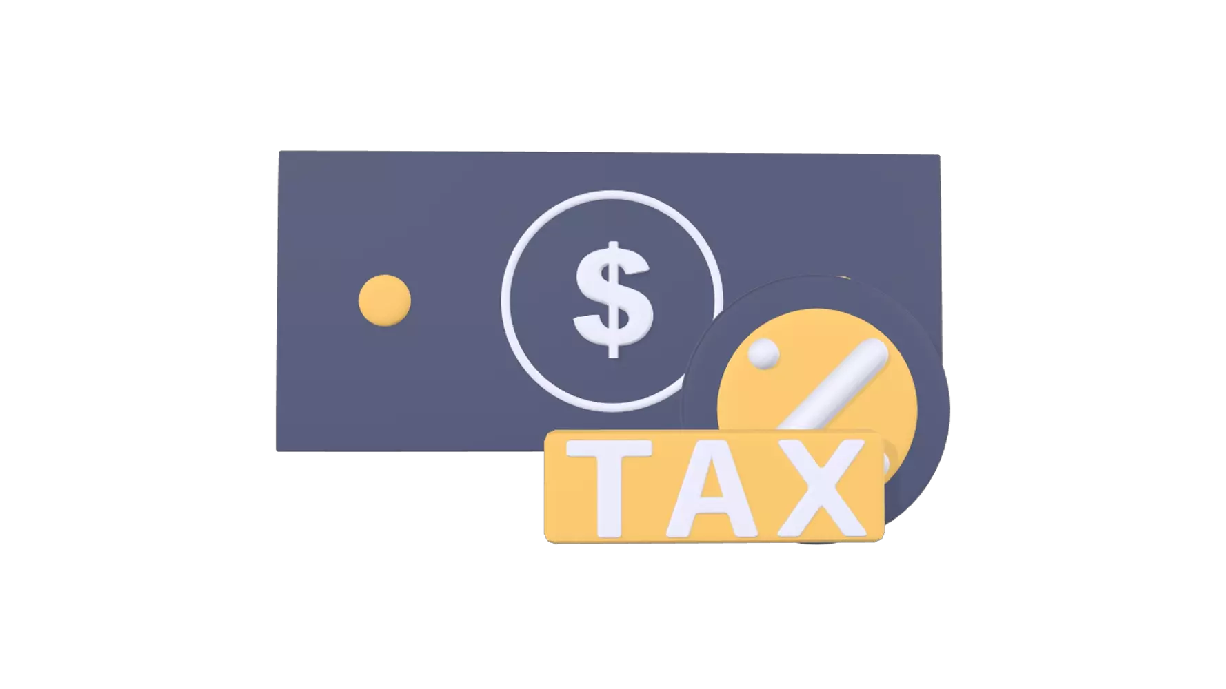 Money TAX 3D Graphic