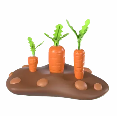 Carrot Farming 3D Graphic